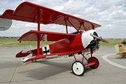 A replica of Manfred von Richthofen's red Fokker Dr.I triplane.