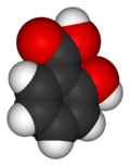 Space-filling model of salicylic acid