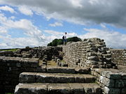 The remains of a fort near Housesteads.