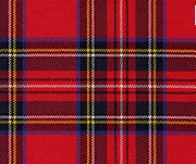 The distinctive Royal Stewart Tartan is also the personal tartan of Queen Elizabeth II.