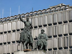 Don Quijote & Sancho Panza statue at Place d’Espagne/Spanjeplein: Don Quijote.