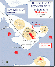 The third and final British attack on Bunker Hill.