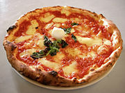 Authentic Neapolitan pizza margherita, the base for most kinds of pizza