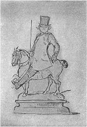 Caricature of Thackeray by Thackeray