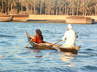 Boat on the Euphrates River.