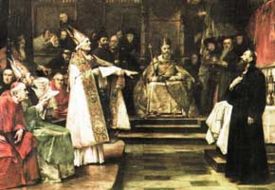 Painting of Jan Hus in the Council of Constance by Václav Brožík