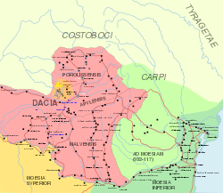 The Roman province of Dacia