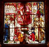 David's Charge to Solomon (1882), a stained-glass window by Edward Burne-Jones and William Morris in Trinity Church, Boston, Massachusetts.