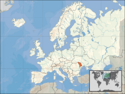 Location of Moldova