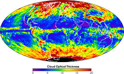 Global scheme of cloud optical thickness.