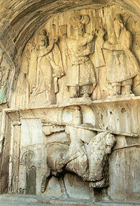 Mounted Persian knight, Taq-e Bostan, Iran
