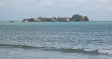 Elizabeth Castle at high tide