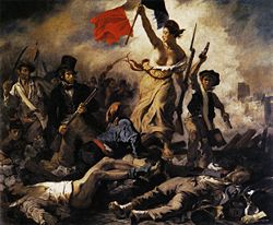 Eugène Delacroix's Liberty Leading the People, a Romantic work of art.