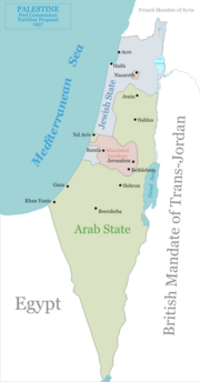 Peele Commission Partition Plan A; July, 1937