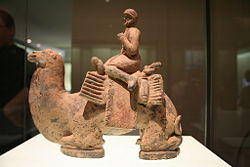 A Westerner on a camel, Northern Wei Dynasty (386–534)