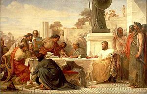 Julian the Apostate, depicted at a conference with "sectarians," possibly including Donatists.