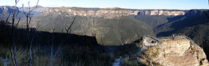 The view from Pulpit Rock, Grose Valley in Blue Mountains National Park.