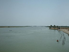Shatt al-Arab near Basra, Iraq .