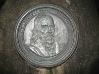 Comenius on a stone in Berlin, Germany