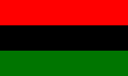 The Red, black and green flag of UNIA.