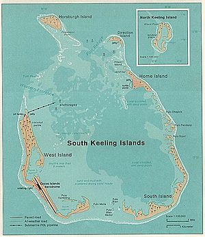 Map of South Keeling Islands