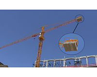 Concrete counter-weights on a tower crane Cape Town, South Africa.