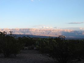 The Sierra del Carmen mountains, a limestone uplift at the southern border of the park.