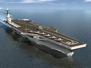 Virtual depiction of US Navy Gerald R. Ford class (formerly CVN-21)