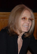 Gloria Steinem speaking at the Rangeview Public Library, Brighton, CO on November 3, 2008.