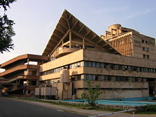 Mathematics department in IIT Delhi with Main Building in background