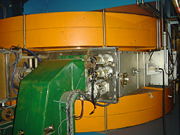 A magnet in the synchrocyclotron at the Orsay proton therapy center