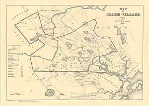 Map of Salem Village, 1692.