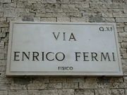 The Enrico Fermi street in Rome