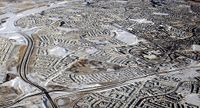 Urban sprawl in Calgary's north-west