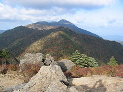 The peaks of Jirisan.