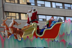 Santa and his reindeer on parade, Toronto