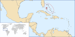 Location of The Bahamas