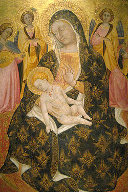 Madonna and Child with Angels by Pietro di Domenico da Montepulciano c. 1420.