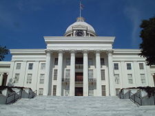 The Alabama State Capitol in Montgomery, built in 1850.