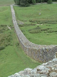 Hadrian's Wall, a fortification in Northern England.