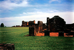 The ruins of La Santisima Trinidad de Parana in Paraguay, one of the many Jesuit missions established in South America during the seventeenth and eighteenth centuries