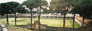 Pompeii gymnasium seen from the top of the stadium wall