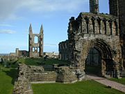 The ruins of the Cathedral of St. Andrew in St. Andrews, Fife.