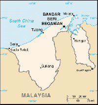 Map of Brunei