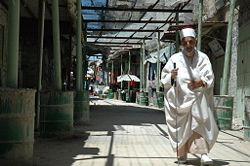 The mostly deserted market in the old city.