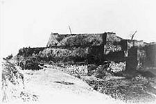 Ruined castle of Shirakawa-Komine, during the Battle of Aizu