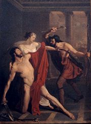 Michele de Napoli (1808–1892): Morte di Alcibiade (c. 1839), Naples National Archaeological Museum.