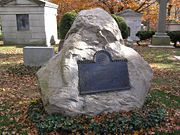 The grave of Hideyo Noguchi in Woodlawn Cemetery