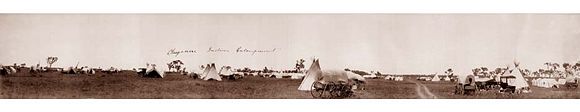 Cheyenne Indian encampment, 1909