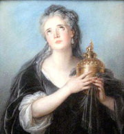 Adrienne Lecouvreur, as Cornelia in "The Death of Pompey"